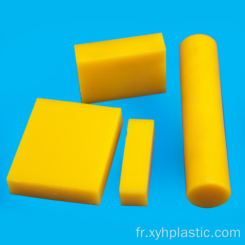 Feuille de plaque en plastique polyéthylène HDPE jaune